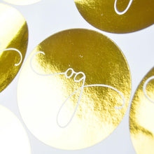Cargar imagen en el visor de la galería, Stickers con logo personalizado foil dorado
